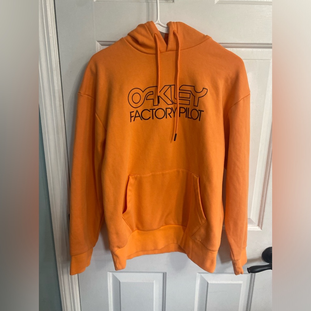 Oakley Bright Yellow / Orange Hooded Sweatshirt with Factory Pilot Logo